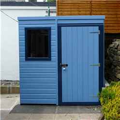 6ft x 4ft (1.16m x 1.77m) - Tongue And Groove - Pent Garden Shed - 1 Opening Window - Single Door 
