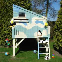 6ft x 6ft (1.79m x 1.79m) - Stowe Command Post Tower Playhouse - 12mm Tongue & Groove - 3 Windows - Single Door - Pent Roof