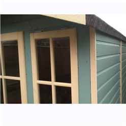 7ft X 7ft (2.05m X 1.98m) - Premier Wooden Summerhouse - Single Door - 12mm T&g Walls - Floor - Roof
