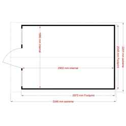 10ft X 7ft (2.97m X 2.05m) - Premier Wooden Summerhouse - Single Doors - 12mm T&g Walls - Floor - Roof
