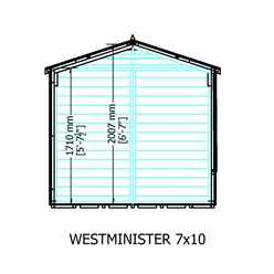 10ft x 7ft (2.97m x 2.05m) - Premier Wooden Summerhouse - Optional Veranda - 12mm T&G Walls - Floor - Roof