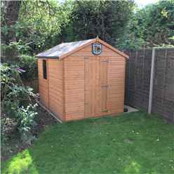 8ft x 6ft (2.38m x 1.79m) - Tongue And Groove - Apex Garden Shed / Workshop - 1 Opening Window - Single Door