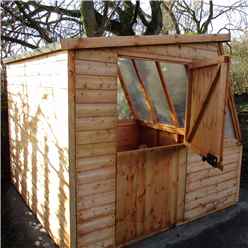8ft X 6ft  (2.39m X 1.79m) - Tongue And Groove - Potting Shed - Opening Side Door