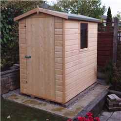 6ft x 4ft (1.79m x 1.19m) - Tongue And Groove -  Apex Workshop - 1 Window - Single Door - 12mm Tongue And Groove Floor and Roof 