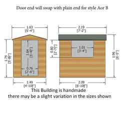 7ft X 5ft (2.09m X 1.49m) - Tongue And Groove - Apex Workshop - 2 Windows - Single Door - 12mm Tongue And Groove Floor And Roof