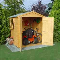 Installed - Stowe - 6ft X 6ft (1.79m X 1.79m) - Tongue & Groove Apex Garden Shed - 1 Opening Window - Double Doors - 12mm T&g Floor Installation Included