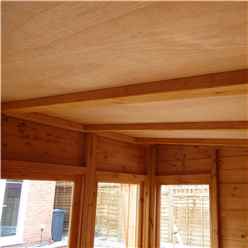 Installed 10 X 10 (2.99m X 3.06m)  - Premier Wooden Summerhouse - Double Doors - 12mm T&g Walls & Floor Installation Included