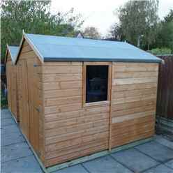 Installed - 8ft X 6ft (2.38m X 1.79m) - Tongue & Groove Apex Garden Shed - 1 Window - Double Doors - 10mm Osb Floor Installation Included