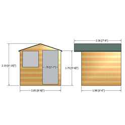 Installed - 7ft X 7ft (2.05m X 1.98m) - Tongue & Groove Apex Garden Shed - 1 Window - Single Door - 12mm Tongue And Groove Floor Installation Included
