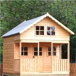 INSTALLED - 8ft x 9ft (2.69m x 2.39m) - Lodge Playhouse - 12mm Tongue and Groove INSTALLATION INCLUDED