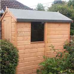 Installed - 6ft X 4ft (1.83m X 1.19m) - Stowe Tongue & Groove - Apex Garden Shed - 1 Window - Single Door - 10mm Solid Osb Floor Installation Included