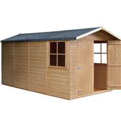Installed - 13ft X 7ft (4.03m X 2.05m) - Stowe Tongue & Groove - Apex Garden Shed - 2 Opening Windows - Double Doors - 12mm Tongue And Groove Floor Installation Included