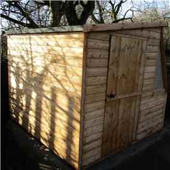 Installed - 8ft X 6ft  (2.39m X 1.79m) Tongue And Groove - Potting Shed With Opening Side Window Installation Included