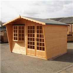 Installed 10ft X 6ft (3m X 1.79m) - Premier Wooden Summerhouse - 12mm T&g Walls - Floor - Roof - Includes Installation