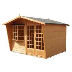 Installed 10ft X 6ft (3m X 1.79m) - Premier Wooden Summerhouse - 12mm T&g Walls - Floor - Roof - Includes Installation