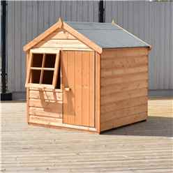 INSTALLED - 4ft x 4ft (1.19m x 1.19m) - Wooden Playhut Playhouse INSTALLATION INCLUDED