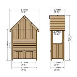 4ft X 2ft Stowe Seat Arbour