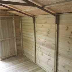 Installed 13ft X 7ft (3.96m X 2.15m) - Pressure Treated Tongue And Groove - Apex Garden Wooden Shed - Double Doors - 3 Opening Windows - 12mm Tongue And Groove Floor - Includes Installation