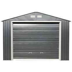 OOS - AWAITING RETURN TO STOCK DATE - 12ft x 38ft Value - Metal Garage - Anthracite Grey (3.72m x 11.45m)