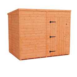 8ft X 6ft Windowless Tongue And Groove Pent Shed (12mm Tongue And Groove Floor And Roof)