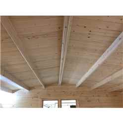 4m X 5m Premier Home Office Apex Log Cabin (single Glazing) - Free Floor & Felt (34mm)