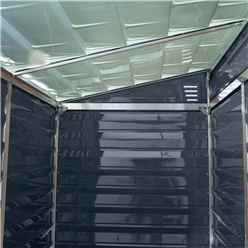6ft x 4ft (1.75m x 1.17m) Single Door Pent Plastic Shed with Skylight Roofing