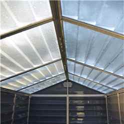 OUT OF STOCK PRE-ORDER 12 X 6 (3.78m X 1.85m) Double Door Apex Plastic Shed With Skylight Roofing