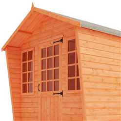 8ft X 10ft Chalet Summerhouse (12mm Tongue And Groove Floor And Apex Roof)