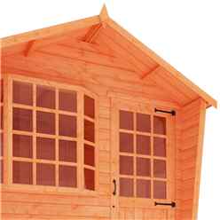 6ft X 8ft Bay Window Summerhouse (12mm Tongue And Groove Floor And Apex Roof)