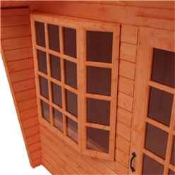 10ft X 8ft Bay Window Summerhouse (12mm Tongue And Groove Floor And Apex Roof)