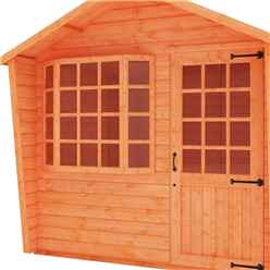 10ft X 8ft Bay Window Summerhouse (12mm Tongue And Groove Floor And Apex Roof)