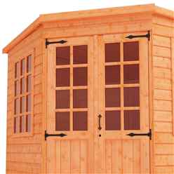 6ft X 6ft Corner Summerhouse (12mm Tongue And Groove Floor And Pent Roof)