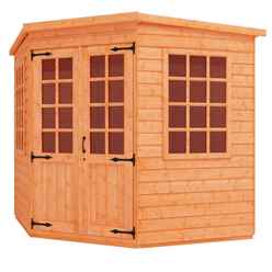 6ft X 6ft Corner Summerhouse (12mm Tongue And Groove Floor And Pent Roof)