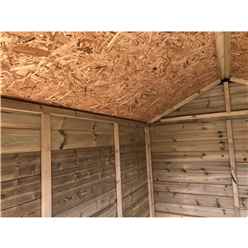 10ft X 4ft Security Pressure Treated Tongue & Groove Apex Shed + Single Door + Safety Toughened Glass + 12mm Tongue And Groove Walls, Floor And Roof With Rim Lock & Key
