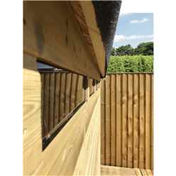 6ft X 5ft Security Pressure Treated Tongue & Groove Apex Shed + Single Door + Safety Toughened Glass + 12mm Tongue And Groove Walls, Floor And Roof With Rim Lock & Key