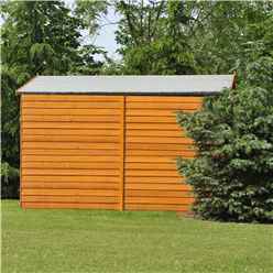 Installed 10ft X 6ft (2.99m X 1.79m) Windowless Dip Treated Overlap Apex Garden Shed With Double Doors