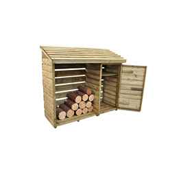 5.7ft X 2.2ft (176cm X 69cm) Tongue And Groove Pressure Treated Log And Tool Store