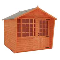 8ft X 8ft Bay Window Summerhouse (12mm Tongue And Groove Floor And Apex Roof)