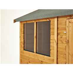 10ft x 6ft Premium Tongue and Groove Apex Shed - Single Door - 4 Windows - 12mm Tongue and Groove Floor and Roof