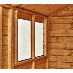 4ft x 4ft  Premium Tongue and Groove Pent Shed - Double Doors - 2 Windows - 12mm Tongue and Groove Floor and Roof