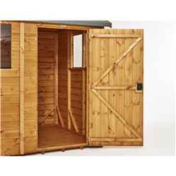 10ft x 4ft Premium Tongue and Groove Pent Shed - Double Doors - 4 Windows - 12mm Tongue and Groove Floor and Roof