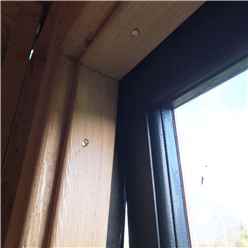 10ft x 10ft (3.02m x 3.15m) - Premier Reverse Wooden Studio Summerhouse - 2 Windows - Double Doors - 20mm Walls