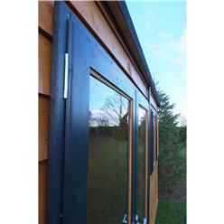 12ft X 7ft (3.59m X 2.23m) - Premier Reverse Wooden Studio - 2 Windows - Double Doors - 20mm Walls