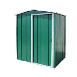 OOS - AWAITING RETURN TO STOCK DATE - 5ft x 4ft Value Apex Metal Shed - Green (1.62m x 1.22m)