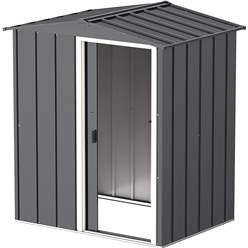 OOS - AWAITING RETURN TO STOCK DATE - 5ft x 4ft Value Apex Metal Shed - Anthracite Grey (1.62m x 1.22m)