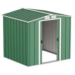 6ft x 6ft Value Apex Metal Shed - Green (2.01m x 1.82m)