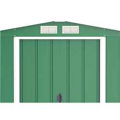 8ft x 8ft Value Apex Metal Shed - Green (2.62m x 2.42m)