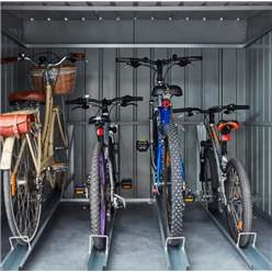 6ft x 6ft Premier EasyFix – Pent – Metal Bike Store -Anthracite Grey (2.11m x 2.00m)