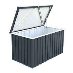 6ft x 2ft Value Metal Storage Box - Anthracite Grey (1.73m x 0.73m)