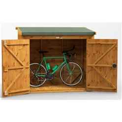6ft x 3ft  Premium Tongue and Groove Reverse Pent Bike Shed - 12mm Tongue and Groove Floor and Roof